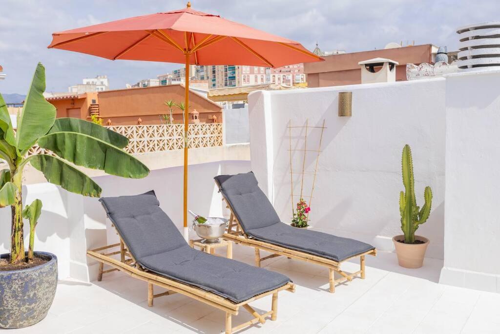 Downtown Flat With 46 Sqm Private Rooftop Terrace Málaga Dış mekan fotoğraf